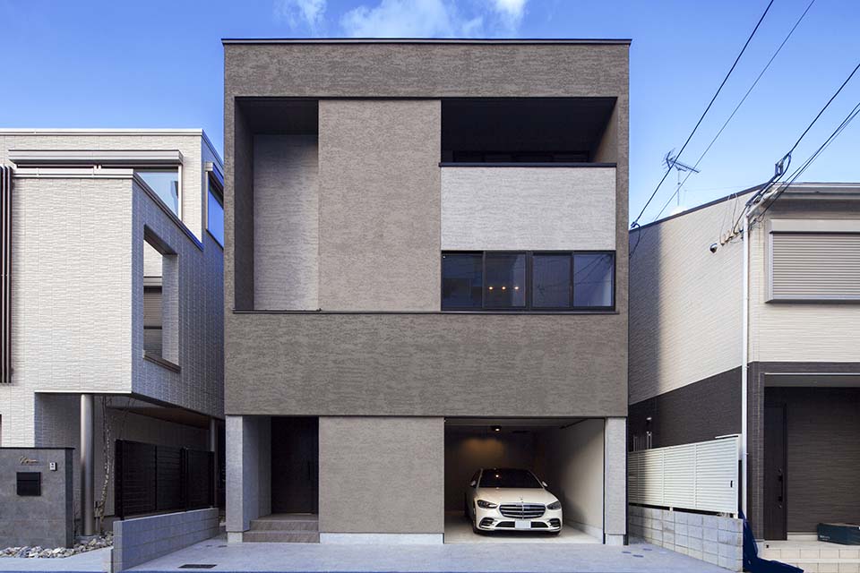 大阪の建築家による建築設計事務所の注文住宅事例01 城東の家 外観